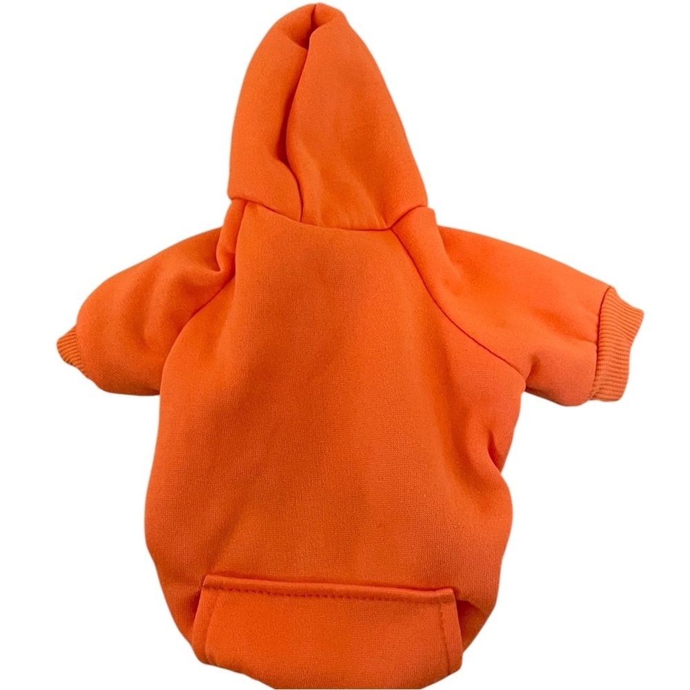 Dog Clothes Bright Orange Hoodie Size Small
